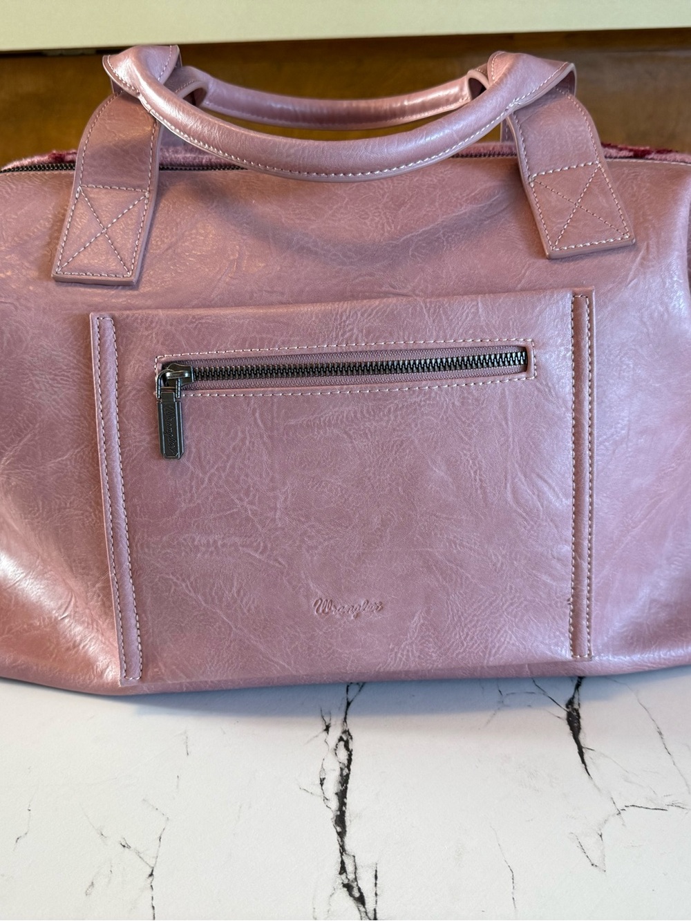 Wrangler Pink Aztec tapestry Duffle weekender bag Montana West - Picture 9 of 11